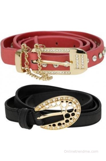 Genious Girls, Women Casual, Formal Multicolor Artificial Leather Belt(Multicolor-09)